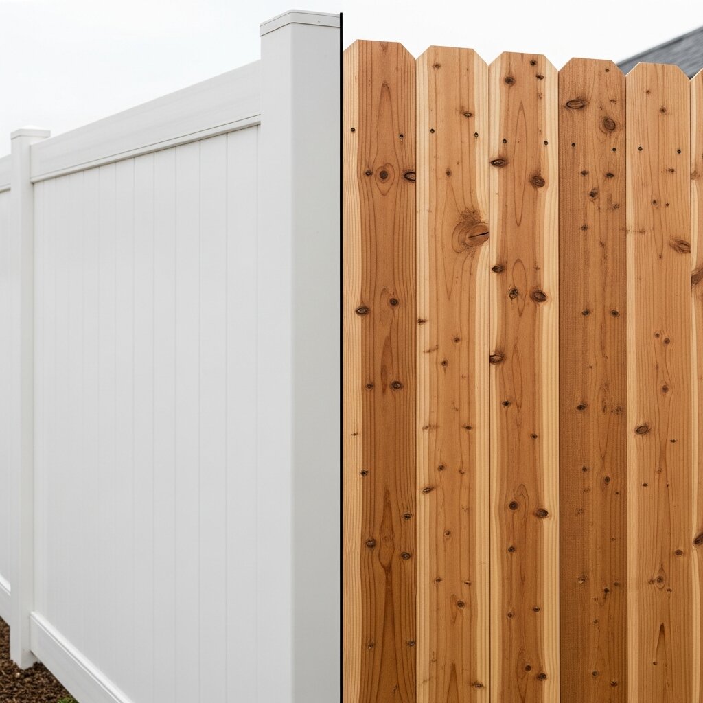 Comparison of vinyl and wood fence materials