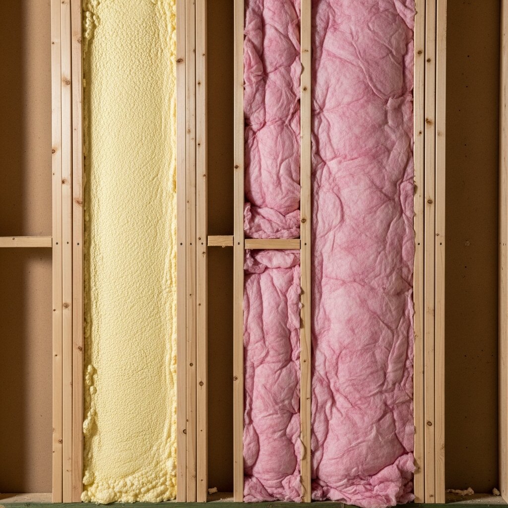 Comparison of spray foam and fiberglass insulation